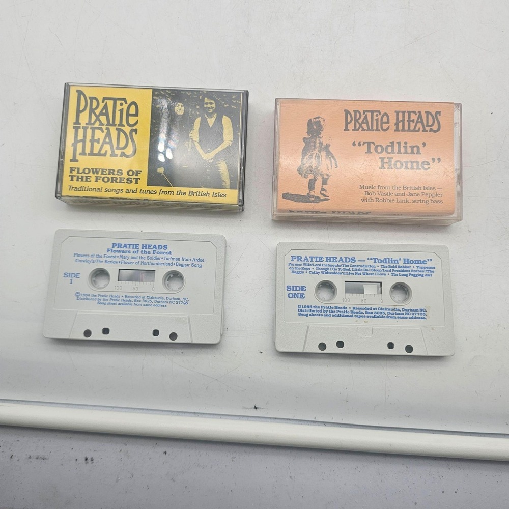 Vintage Pratie Heads Cassette Lot Flowers Of The Forest Todlin' Home Folk USA